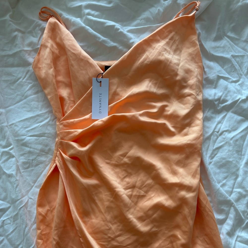 Dynamite Orange Cocktail Dress in Size Small